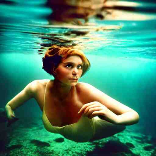 underwater photography full portrait of a young beautiful woman swimming by terry o'neill 