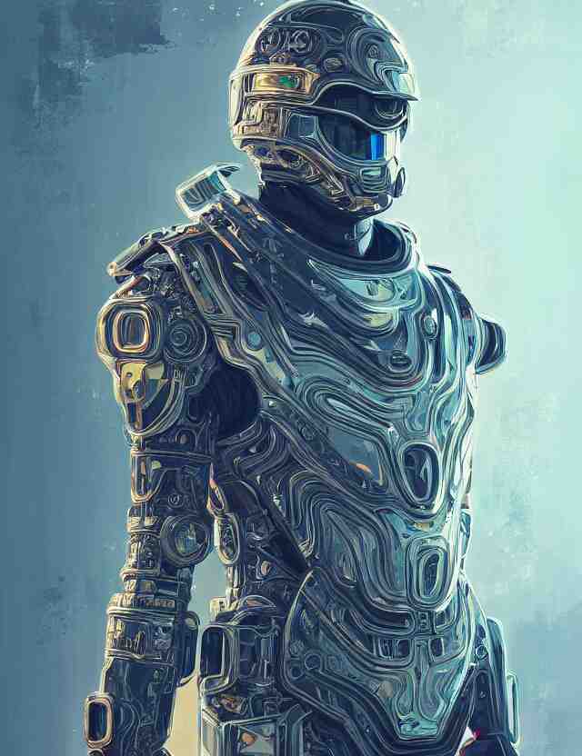 futuristic soldier reflective chrome armor super intricate ornaments artwork by tooth wu and wlop and alena aenami and greg rutkows 