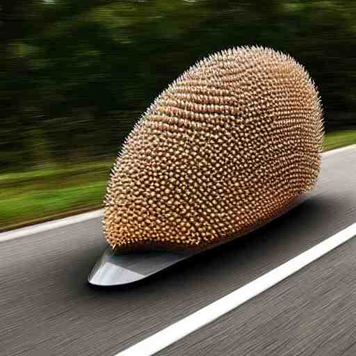 a car shaped like an acorn, concept, 