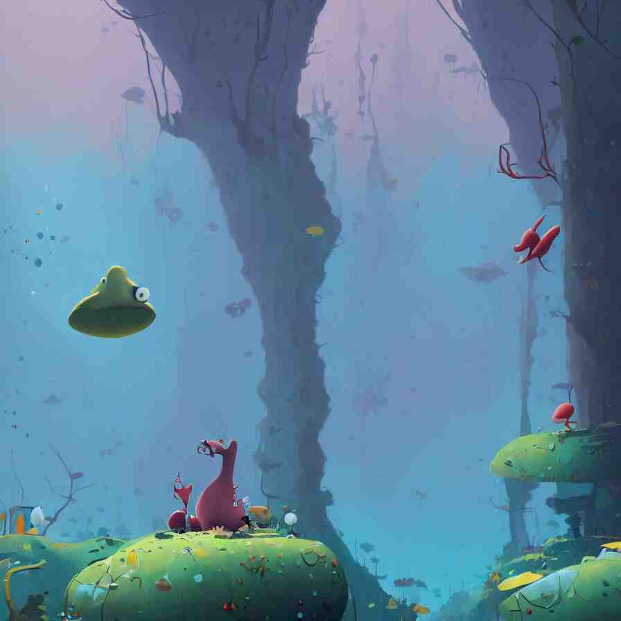 (Goro Fujita illustrating) Underwater forest, aquatic life, full of color, (art by Goro Fujita, sharp focus, highly detailed, ArtStation)