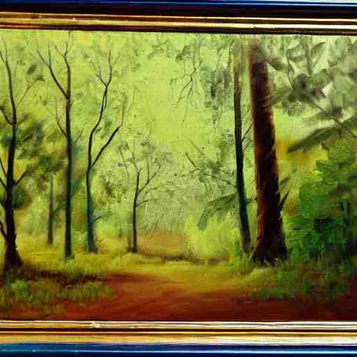 oil painting, forest 