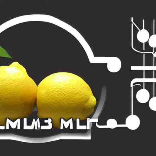 a graphical lemon logo for a midi controller with built in daw called the lmn - 3 