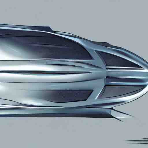 a hiper realistic digital art of a futurist spaceship car 