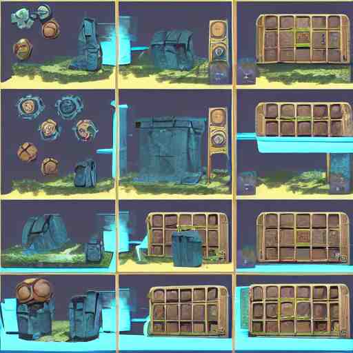 props game design assets, 2d fortnight style modular sci-fi walls, connectable,