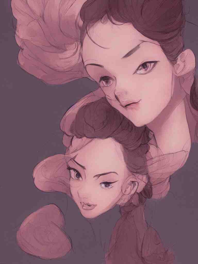 blushing beauty by disney concept artists, blunt borders, rule of thirds 