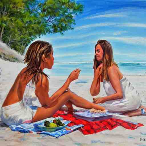 a picnic on the beach by eric zener 