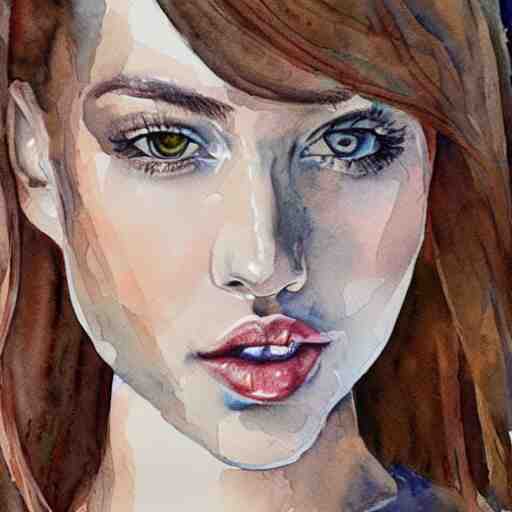 watercolor art on paper, libra girl portrait, highly detailed, artstation, masterpiece, award - winning 