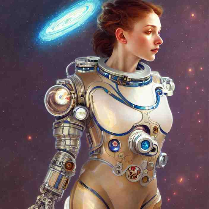 organic cyborg Russian cosmonaut, diffuse lighting, fantasy, intricate, elegant, highly detailed, lifelike, photorealistic, digital painting, artstation, illustration, concept art, smooth, sharp focus, art by John Collier and Albert Aublet and Krenz Cushart and Artem Demura and Alphonse Mucha