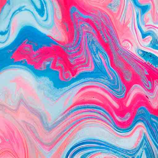 wet paint marbling, vibrant pink and blue duotone 