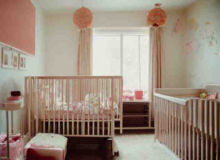 a nursery, every bed has a baby cake inside, portra 4 0 0 