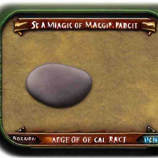 a magic card of a normal plain usual regular pebble 