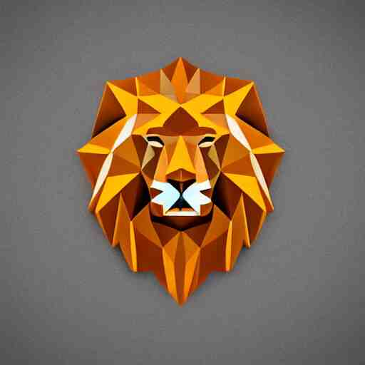 low poly lion logo 