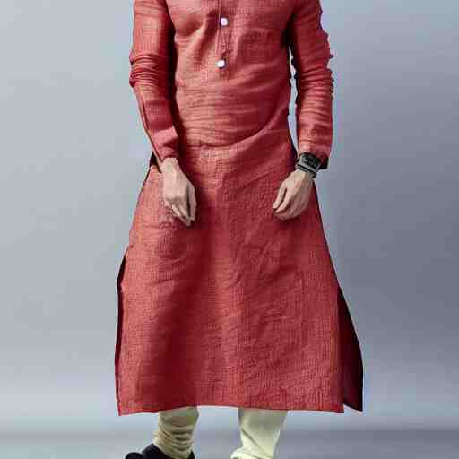 heavy linen yeezy kurta, futuristic, photorealistic, extremely detailed 