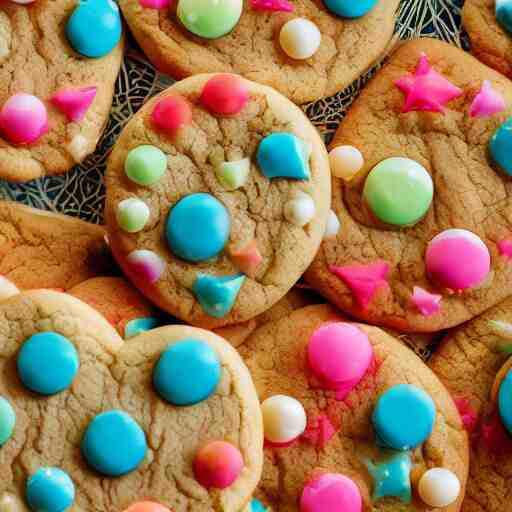 Cookies that look like they’re shaped like a horse with icing and beautiful decorations up close macro shot award winning photo studio lighting