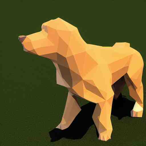 low poly dog 