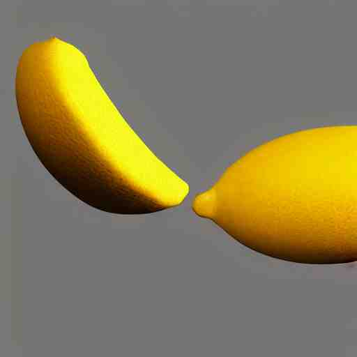 a render of a low polygon lemon, unreal engine 