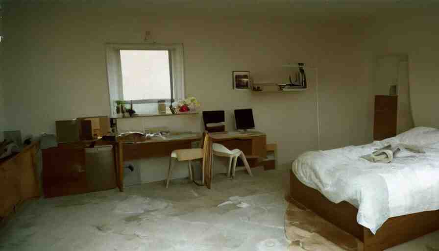 interior of a bedroom in 1 9 9 9 