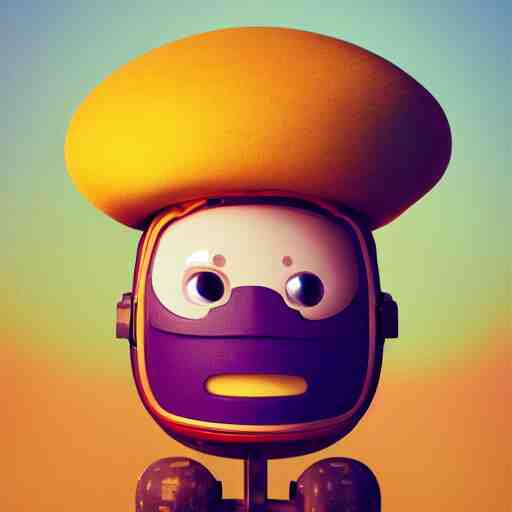 full body portrait of a round robot wearing beret, painting a canvas, big head, high detail, beautiful light, depth of field, sharp focus, clean design, 4 k, pixar, colorful, octane render 