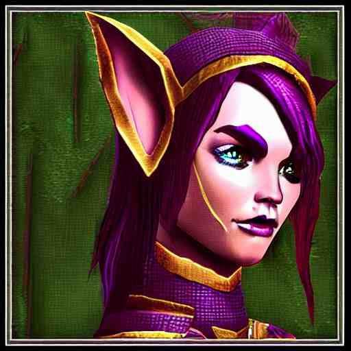 pixel art elf female warrior front portrait, cinematic style 