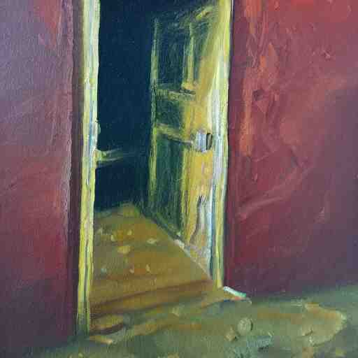 a doorway to another universe, oil painting 