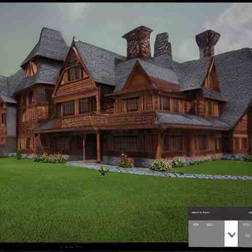 Peaceful wooden mansion, zillow, unreal engine 5 tech demo