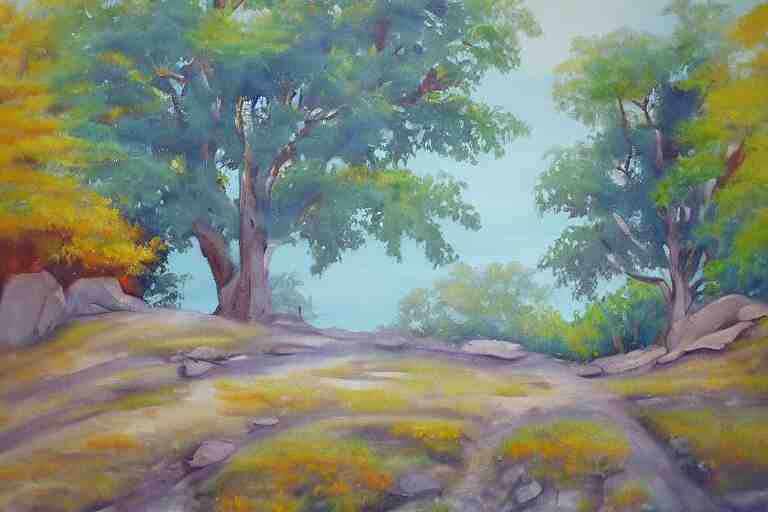 landscape painting by Cristine Guinamand