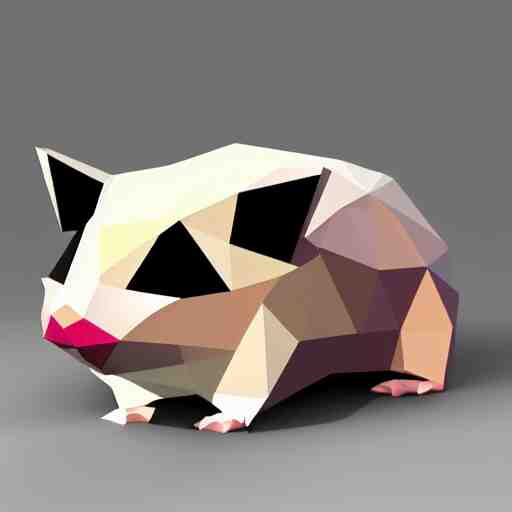 low poly hamster 