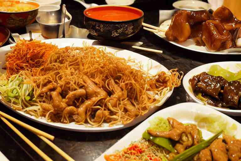 chinese food, photograph captured at asian buffet restauraunt. 