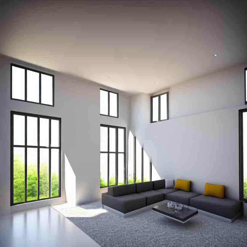 Interior photograph of a bright modern house, 8k, ultra HD