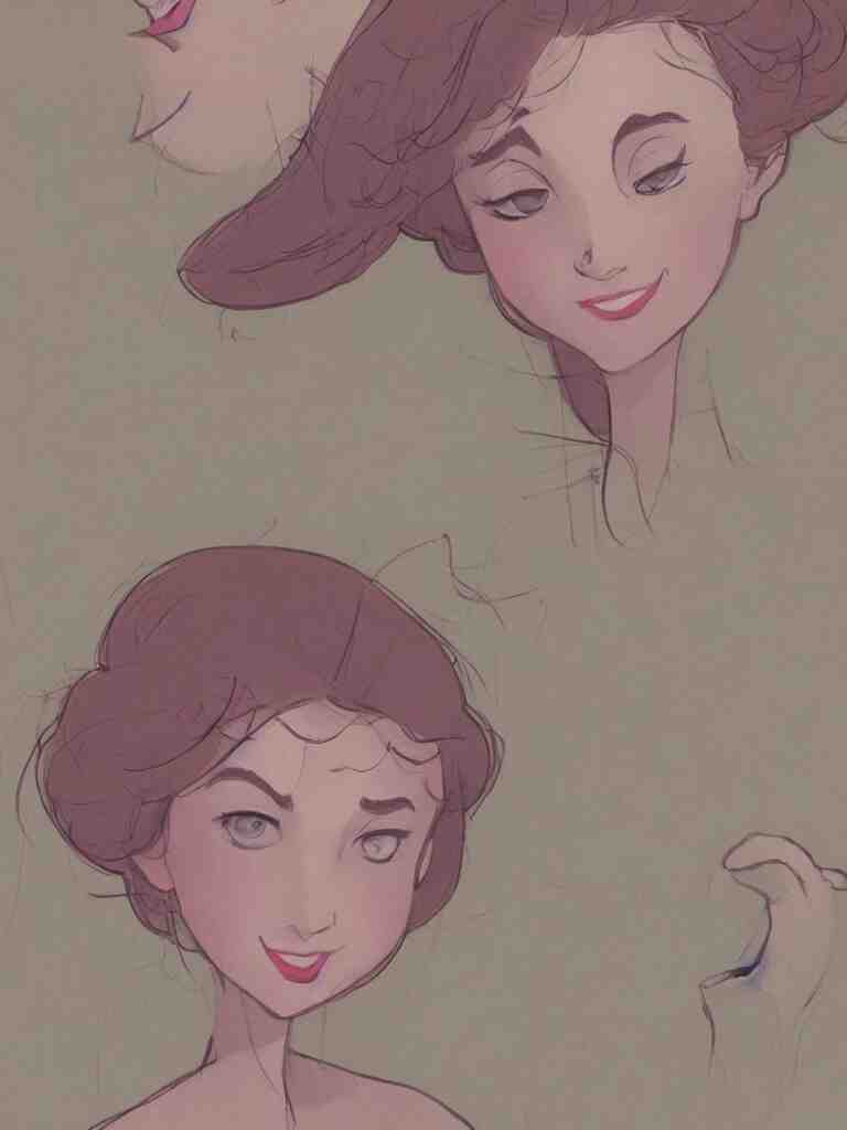 blushing beauty by disney concept artists, blunt borders, rule of thirds 