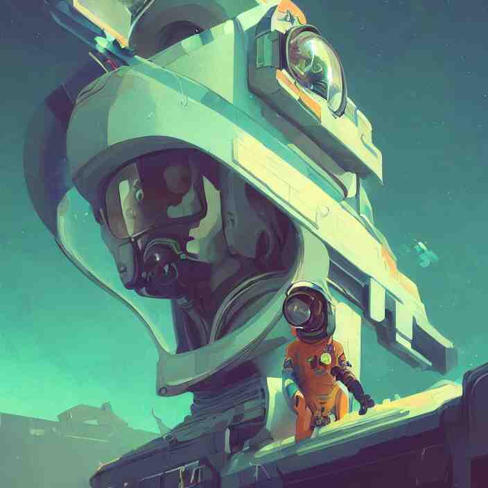 a beautiful painting of a cyberpunk astronaut by sergey kolesov and sachin teng and pascal blanche. in style of digital art. colorful comic, symmetry, hyper detailed. octane render. trending on artstation 