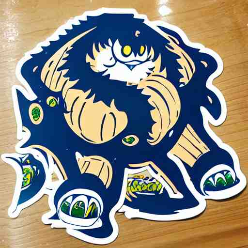 die cut sticker, gomu gomu no gatling, splatter paint 