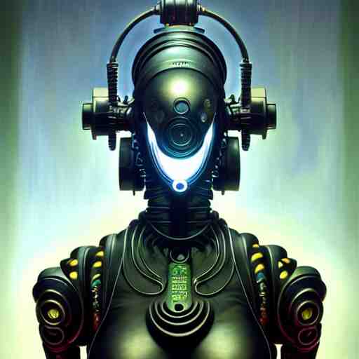 front shot of a cyberpunk gazmask robot character, intricate, elegant, highly detailed, centered, digital painting, artstation, concept art, smooth, sharp focus, illustration, artgerm, Tomasz Alen Kopera, Peter Mohrbacher, donato giancola, Joseph Christian Leyendecker, WLOP, Boris Vallejo