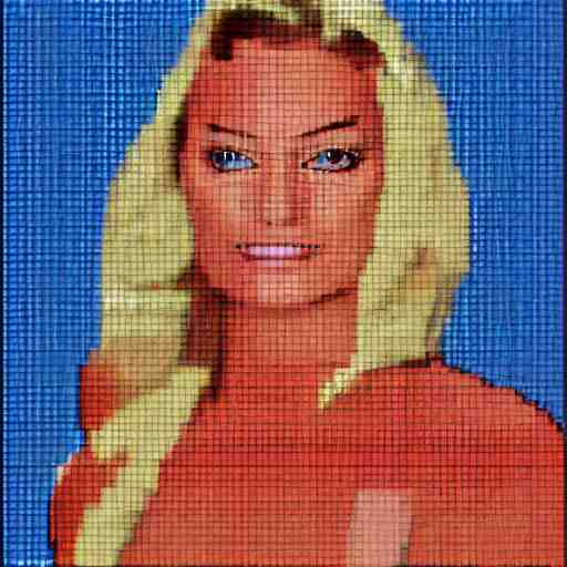 margot robbie pixel art 