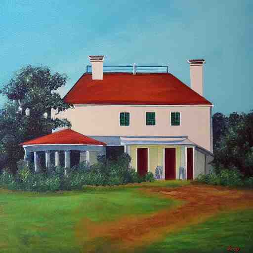 country house painting by molina campos 