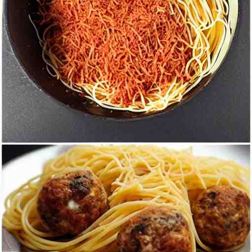 On top of spaghetti, All covered with cheese, I lost my poor meatball, When somebody sneezed, It rolled off the table, And onto the floor, And then my poor meatball, Rolled out of the door