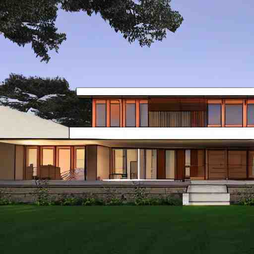 a modern house architecture blueprint 