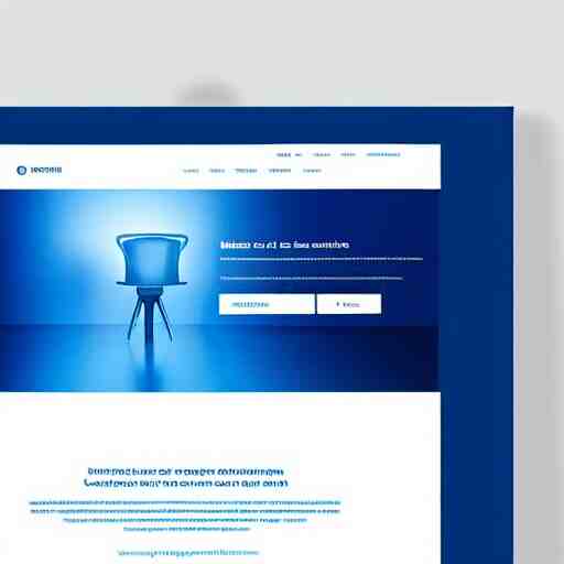 minimalistic clean website brand design portal, blue background with white text, large tab layout on the left, pleasing colors and readable fonts, featuring a corporate brand logo image