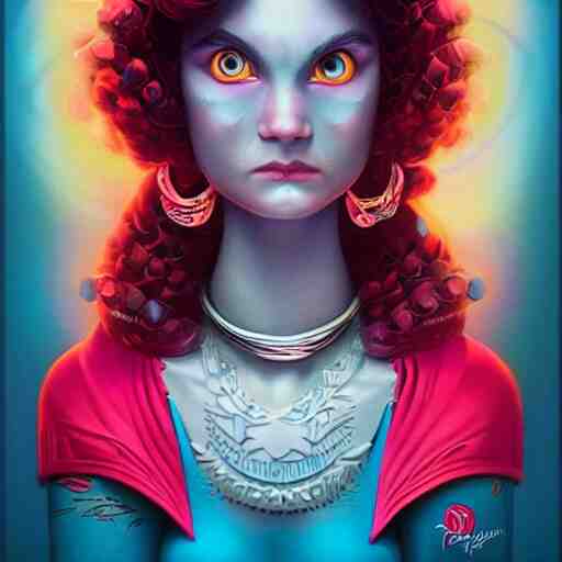 monster inc portrait, Pixar style, by Tristan Eaton Stanley Artgerm and Tom Bagshaw.