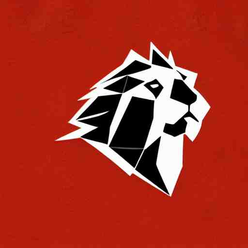 low poly lion logo 