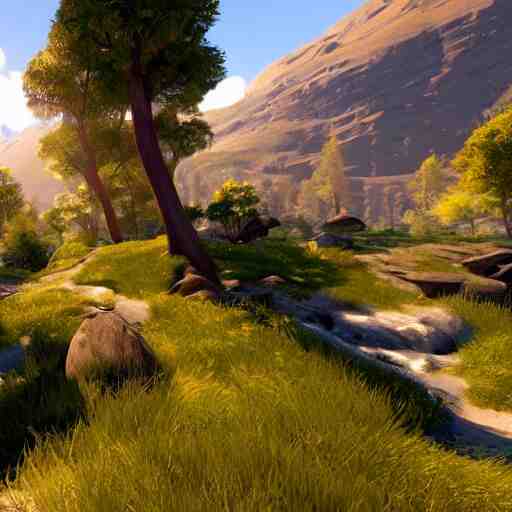 a beautiful landscape, nvidia raytracing demo