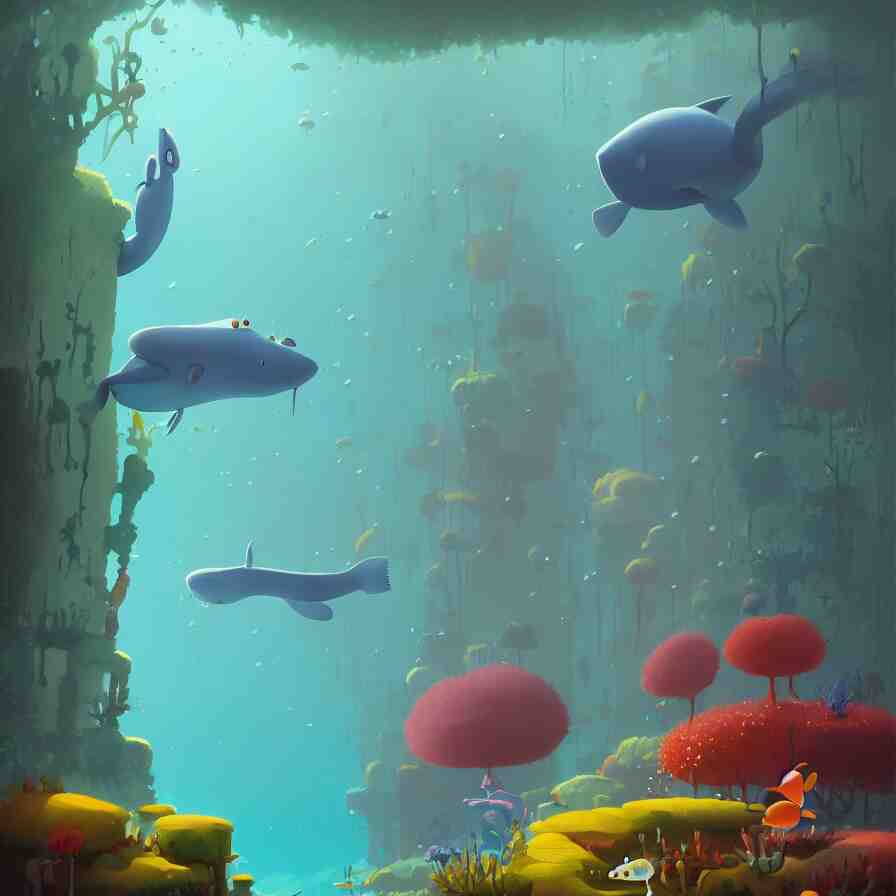 (Goro Fujita illustrating) Underwater forest, aquatic life, full of color, (art by Goro Fujita, sharp focus, highly detailed, ArtStation)