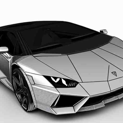 wireframe 3d model, Lamborghini