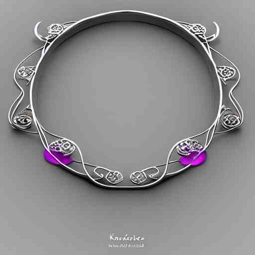 intricate! organic, nordic wedding ring, necklace, gemstones, isolated on dreamy floral background, refraction, occlusion, lower and upper levels, keyshot render, octane render, vray render 