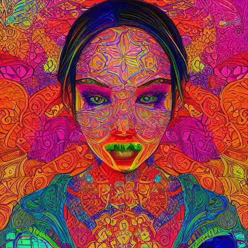 the portrait of a beautiful young woman partially made up of peppers of all colors, an ultrafine detailed illustration by james jean, intricate linework, bright colors, final fantasy, behance contest winner, vanitas, angular, altermodern, unreal engine 5 highly rendered, global illumination, radiant light, detailed and intricate environment 