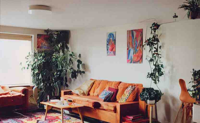 a very 60's hippy style apartment, 35mm,Epic,cinematic