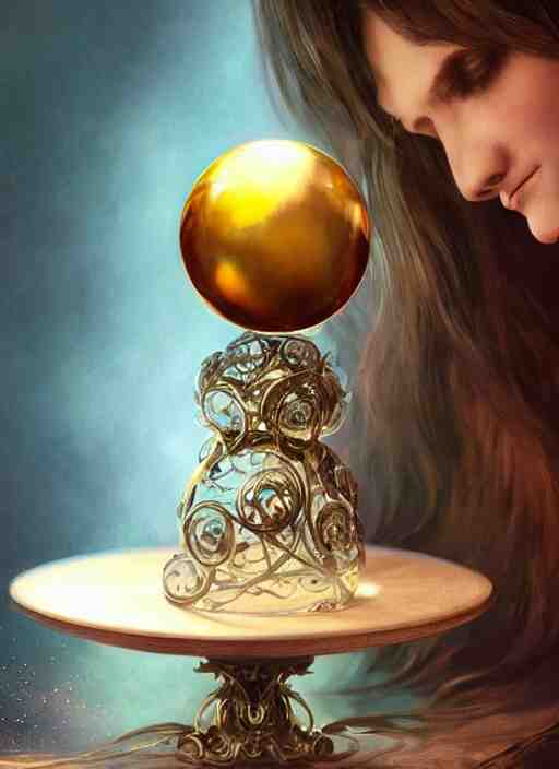 crystal ball on a wood stand with a beautiful dreamscape inside, studio product photography, centered, super highly detailed, professional digital painting, artstation, concept art, smooth, sharp focus, extreme illustration, unreal engine 5, photorealism, beautiful, cinematic, art by artgerm and rutkowski and alphonse mucha and loish and wlop 