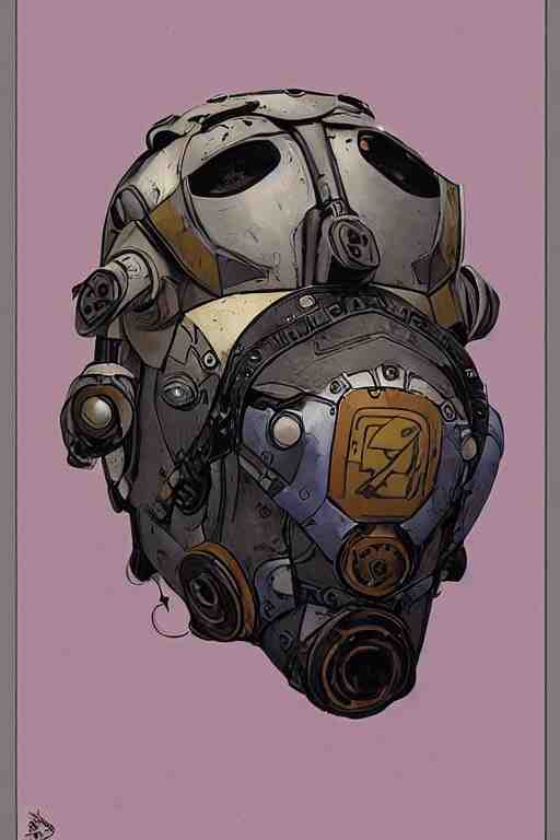 
robot ninja mask helmet bot borderland that looks like it is from Borderlands and by Feng Zhu and Loish and Laurie Greasley, Victo Ngai, Andreas Rocha, John Harris 
