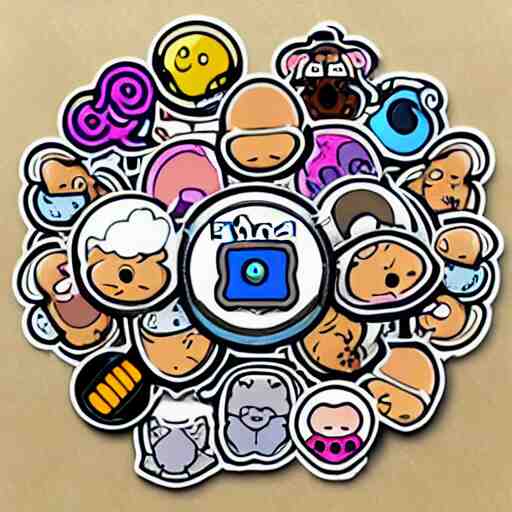 cute sticker of baba videogame 