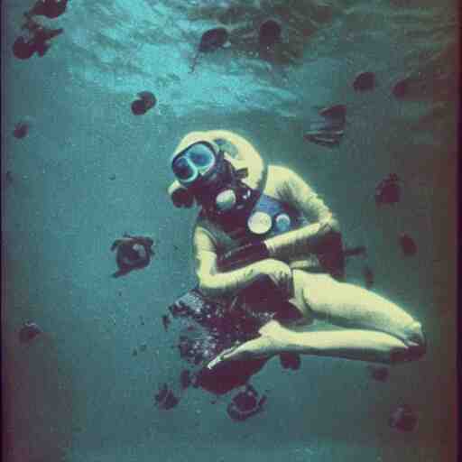 astronaut underwater award winning photo autochrome